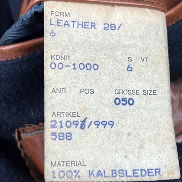 Men's Vintage Boss Brown Leather Full Zip Jacket with Detachable Collar - Picture 6 of 14